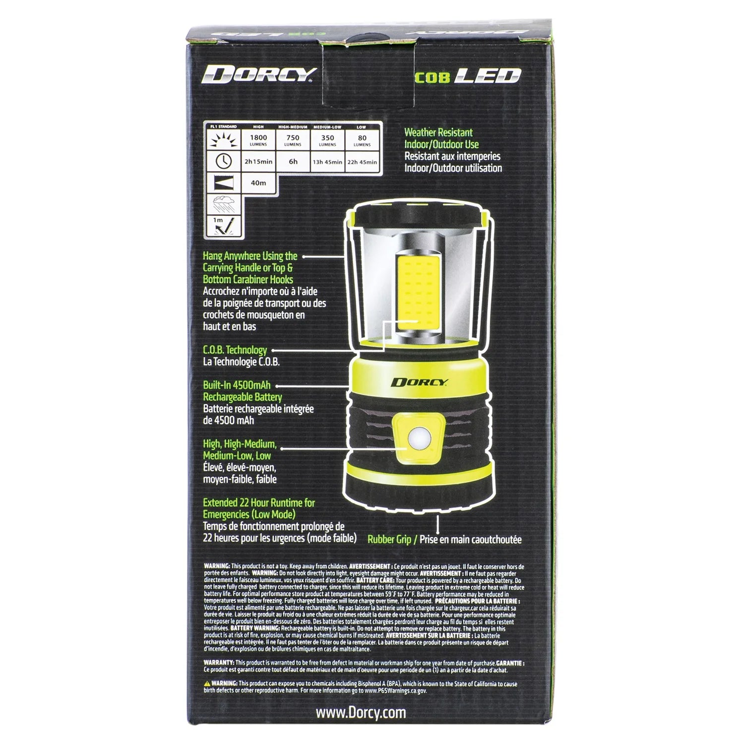 1800 Lumens Battery Powered Camping Lantern