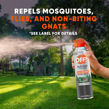 Outdoor Mosquito Fogger, Campsite Insecticide with up to 6 Hours of Protection, 12 Oz