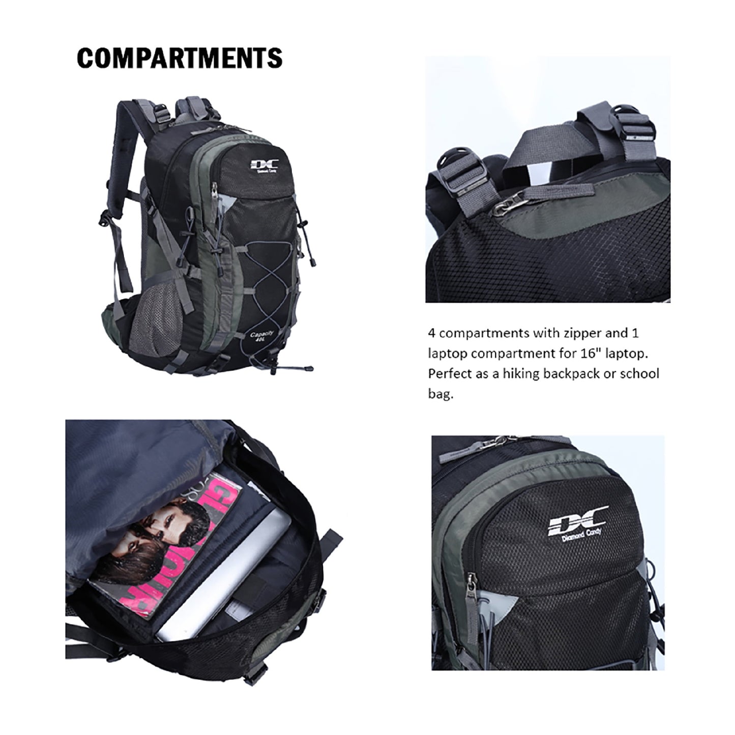 40L DC Hiking Backpack for Men and Women