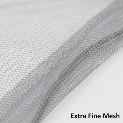 Mosquito Head Mesh Nets Gnat Face Netting for No See Ums Insects Bugs Gnats Biting Midges from Any Outdoor Activities, Works over Most Hats Comes with Free Stock Pouches (3Pcs, Grey)