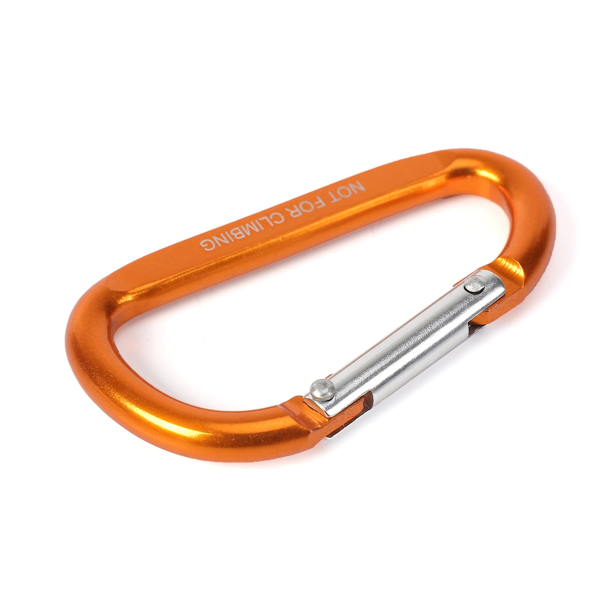 2 Pack Spring Loaded D-Shaped Aluminum Carabiners, 6 Centimeters, Model 70026