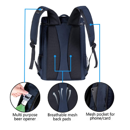 Forich Backpack Cooler Waterproof Blue 30 Cans