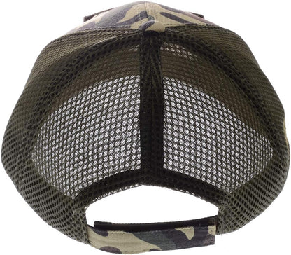 Camouflage Trucker Special Tactical Operator Forces USA Flag Patch Baseball Cap