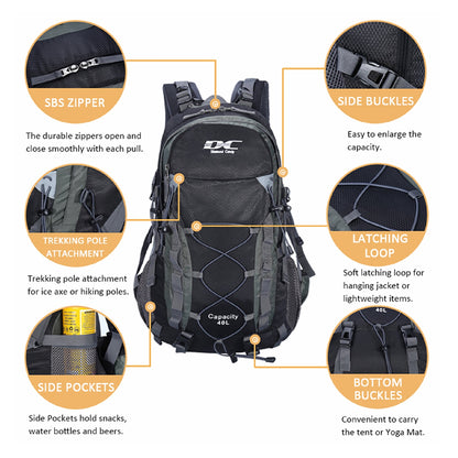 40L DC Hiking Backpack for Men and Women