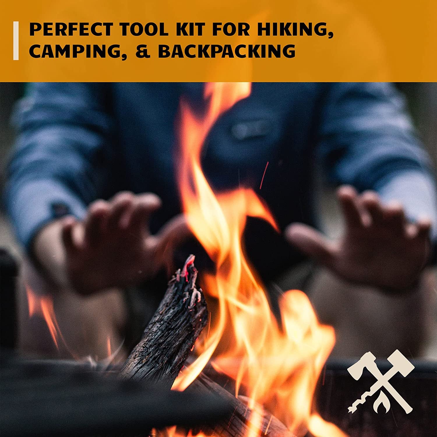 Ferro Rod Fire Starter Kit & Backpacking Multitool | Flint and Steel Striker | Waterproof Magnesium Farrow Rod Tool & Firestarter for Campfires