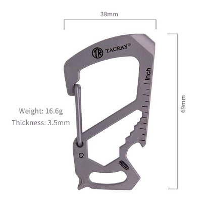 Tacray Titanium Carabiner Keychain Clip