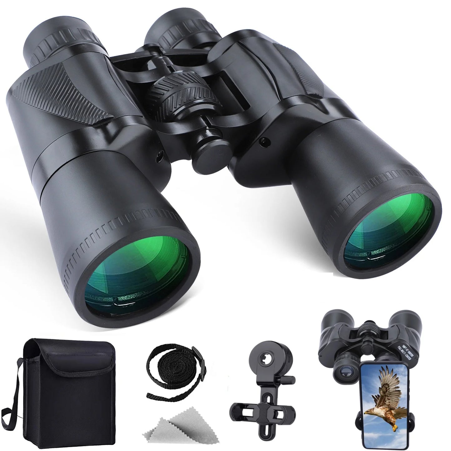 20X50 Binoculars for Adults, HD High Powered Binoculars, Waterproof Binoculars for Bird Watching Hunting Camping