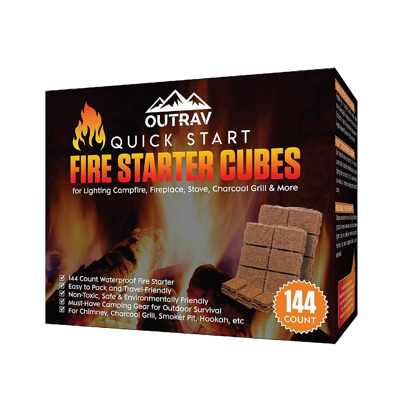 Outrav Fire Starter Cubes 144 Count