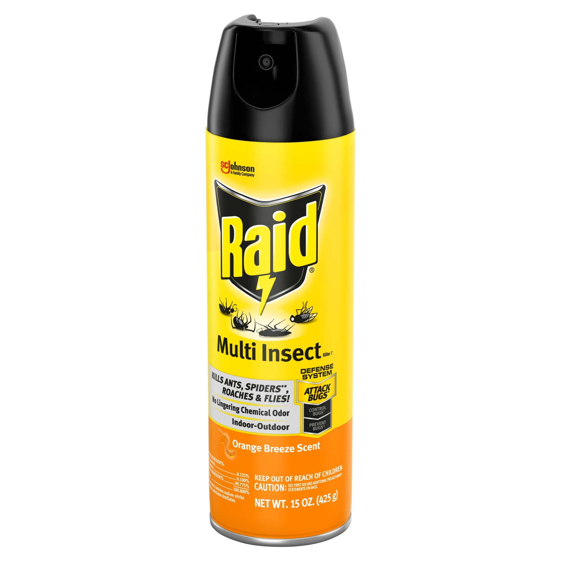 Multi Insect Killer 7, Bug Killer Spray, Orange Breeze Scent, 15 Oz