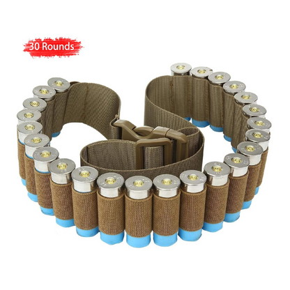 Shotgun Shell Bullet Bandolier Belt 30 Rounds