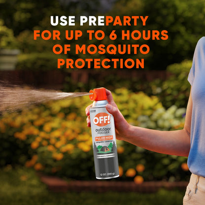 Outdoor Mosquito Fogger, Campsite Insecticide with up to 6 Hours of Protection, 12 Oz