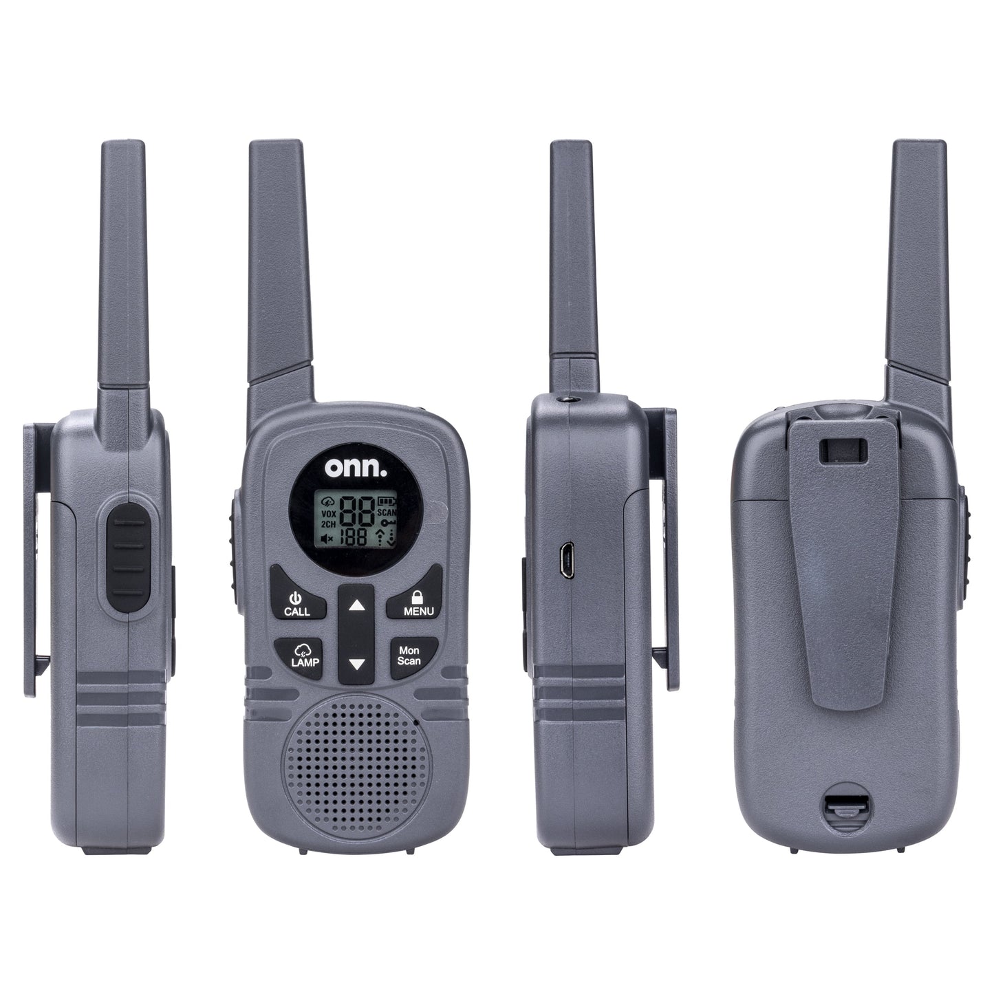 23 Mile Walkie Talkie 3 Pack with Two Way Radios, LED Light, 22 FRS Channel Options