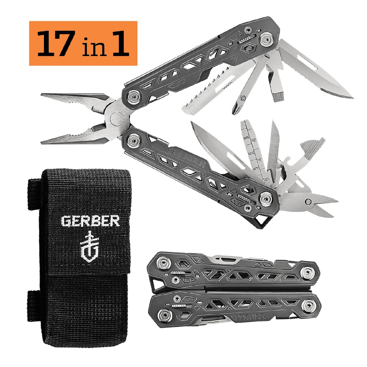 17 In 1 Gerber Gear Truss EDC Multi Tool Gray