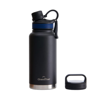 GrandTies Travel Water Bottle 32 Oz Black