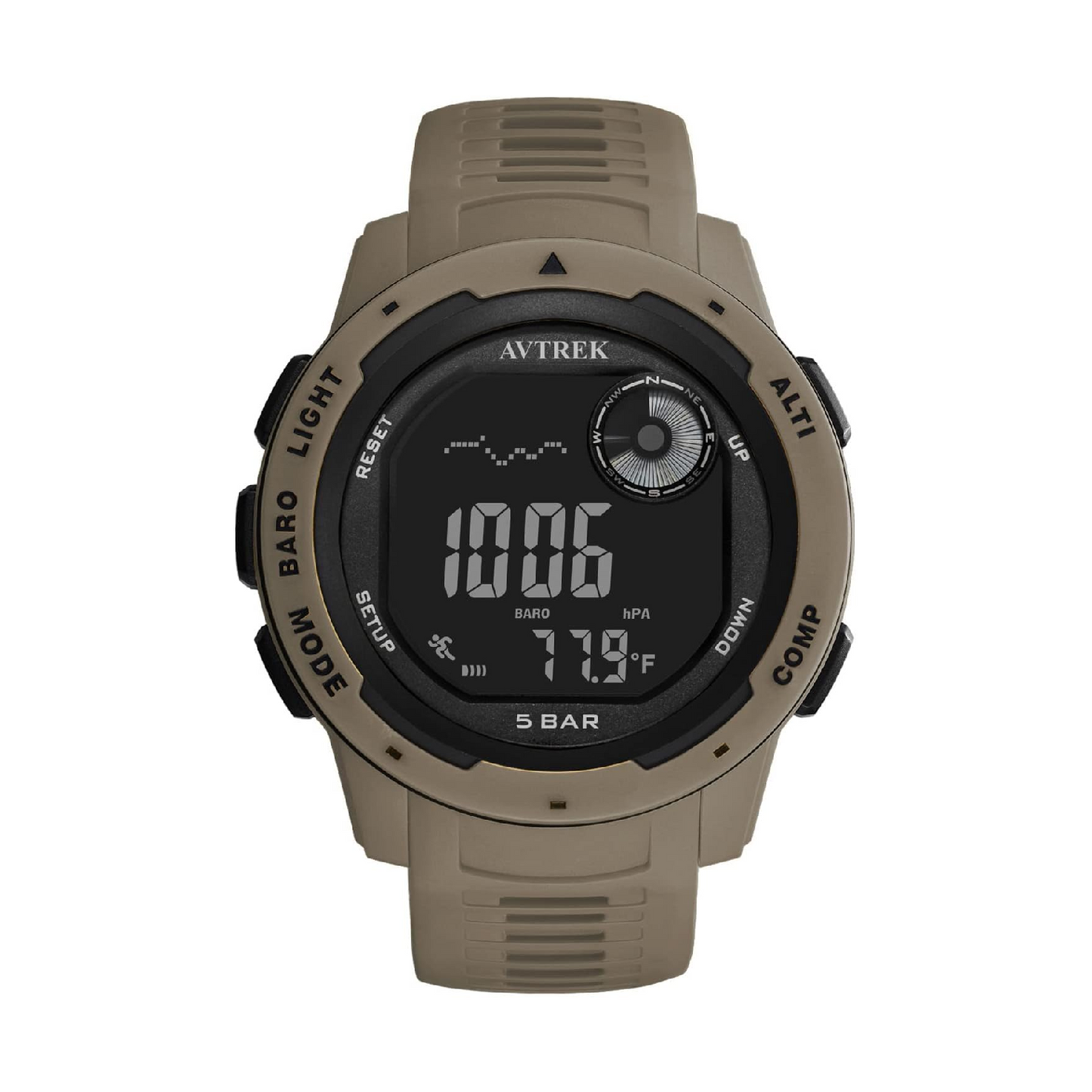 Avtrek Tactical Watch with Compass Cafe