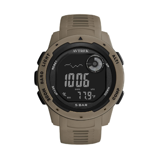 Avtrek Tactical Watch with Compass Cafe