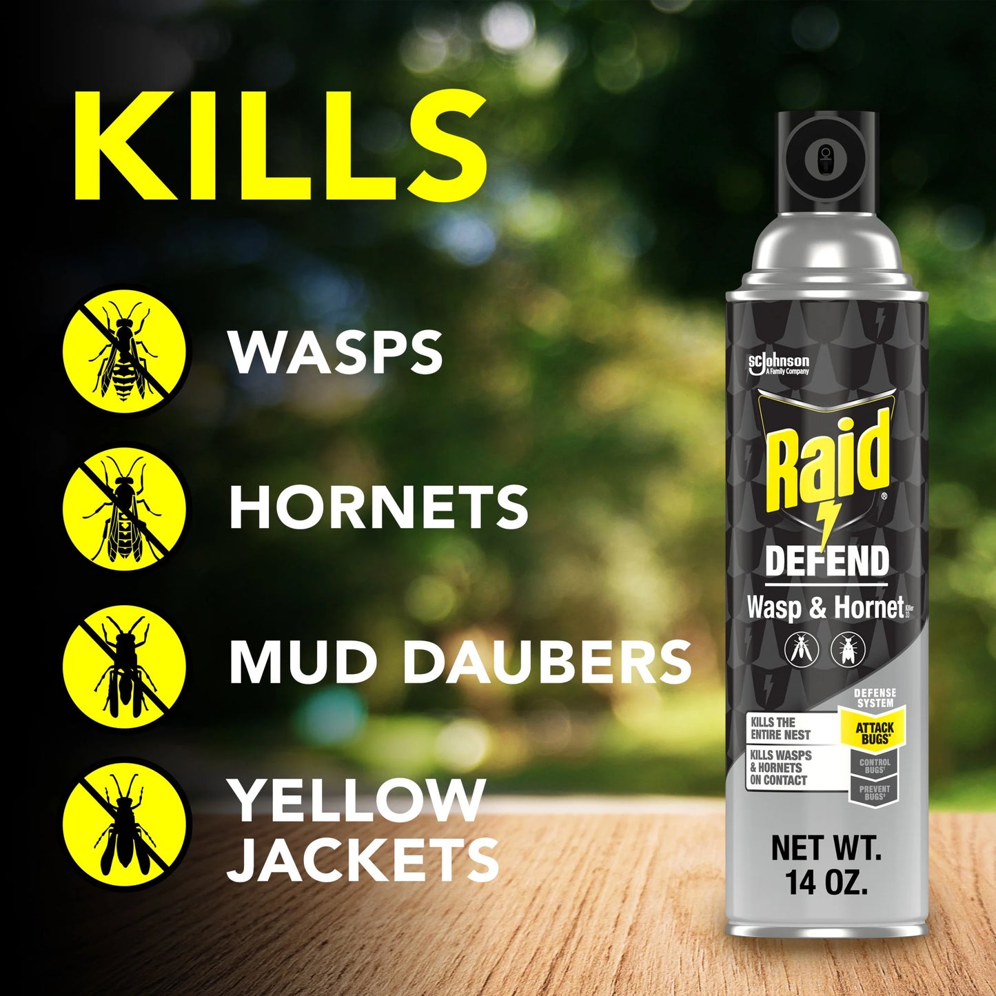 Wasp & Hornet Killer 33, Outdoor Flying Insect Spray, 14 Oz, 3 Count