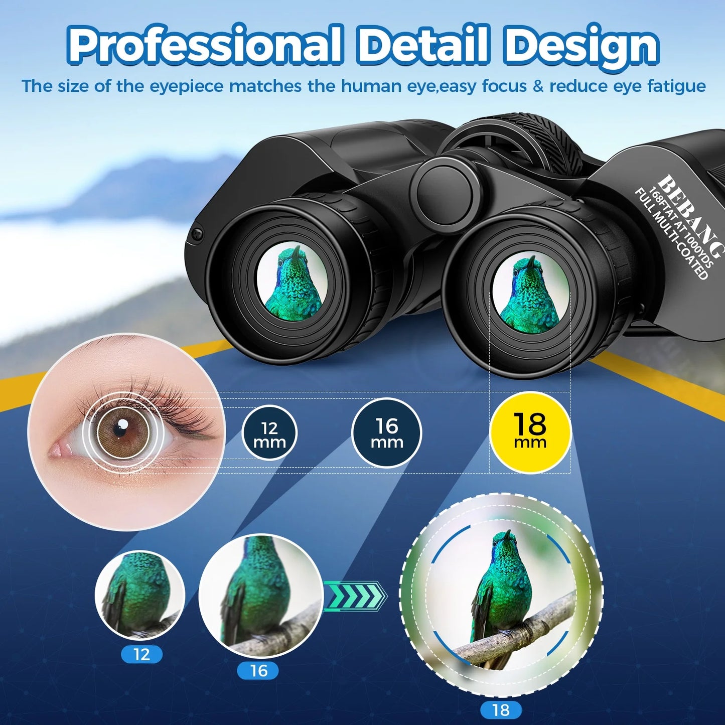 20X50 Binoculars for Adults, HD High Powered Binoculars, Waterproof Binoculars for Bird Watching Hunting Camping