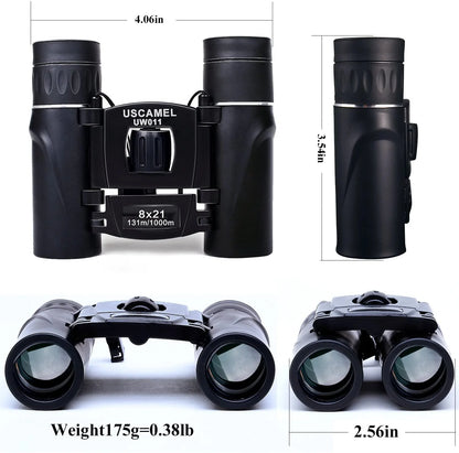 8X21 Binoculars for Adults Kids, Waterproof Folding Compact Lightweight Small Binoculars for Bird Watching Hiking Travel Concerts Theater