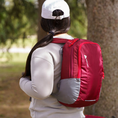 2-In-1 Family Pack, 35 Liter Hiking Backpack with Detachable 15 Liter Daypack, Red