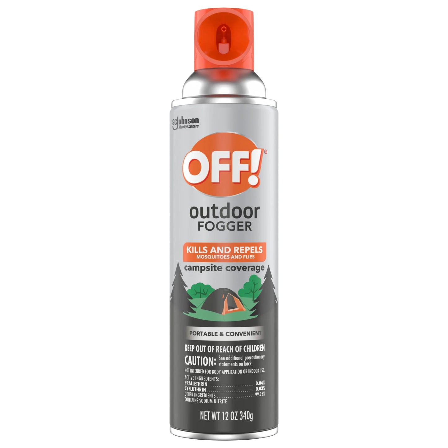 Outdoor Mosquito Fogger, Campsite Insecticide with up to 6 Hours of Protection, 12 Oz