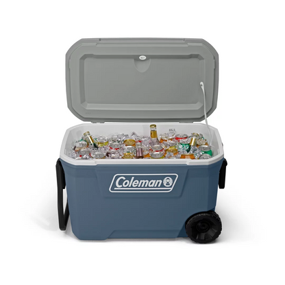 Coleman 316 Series 62QT Hard Chest Wheeled Cooler Lakeside Blue