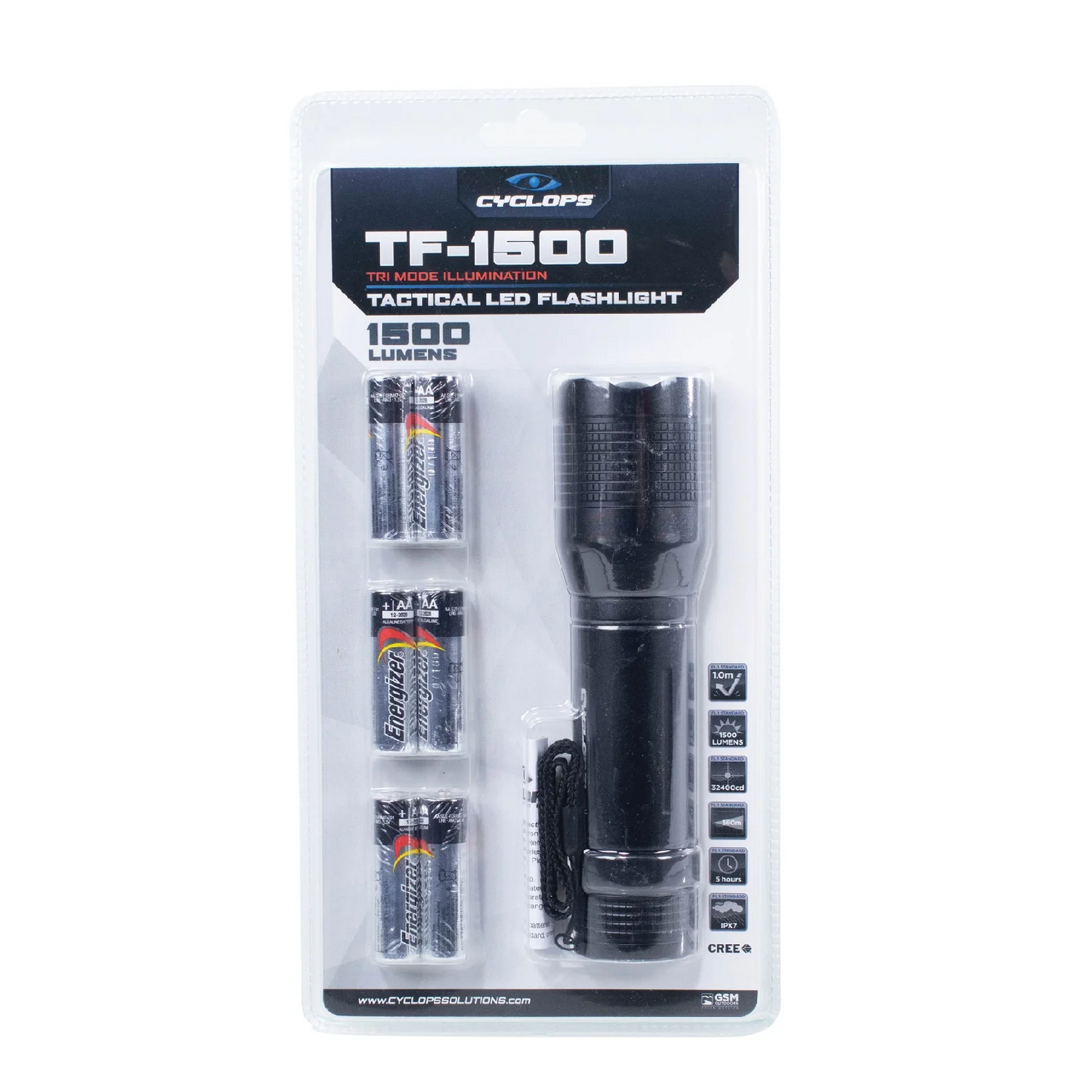 1500 Lumens Tactical Flashlight