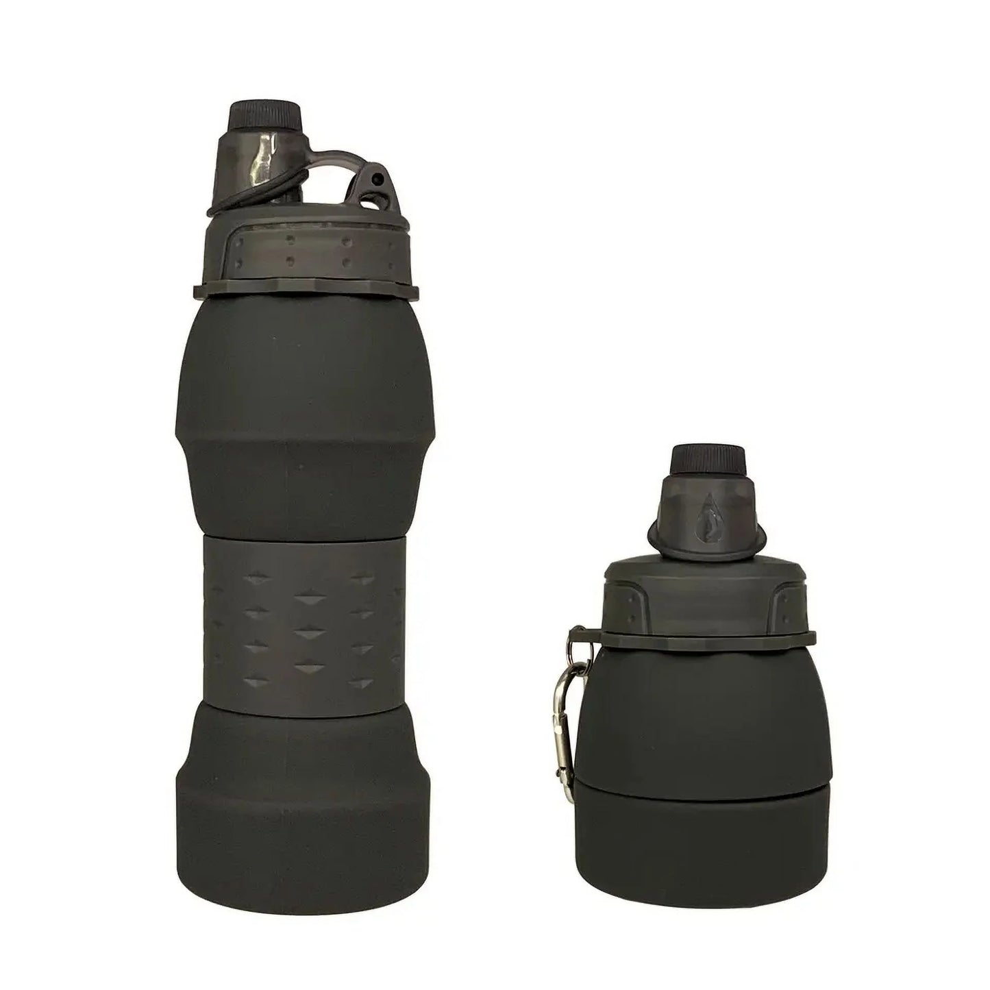 Leak Proof Water Bottle, Twist Cap, Collapsible, Safe & BPA Free, Ideal for the Gym, Camping, School, or Travel, Black Color.