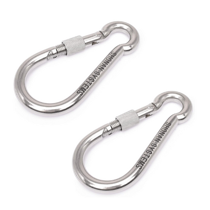 Shonan 3.1 In. Locking Carabiner Steel 4 Pack