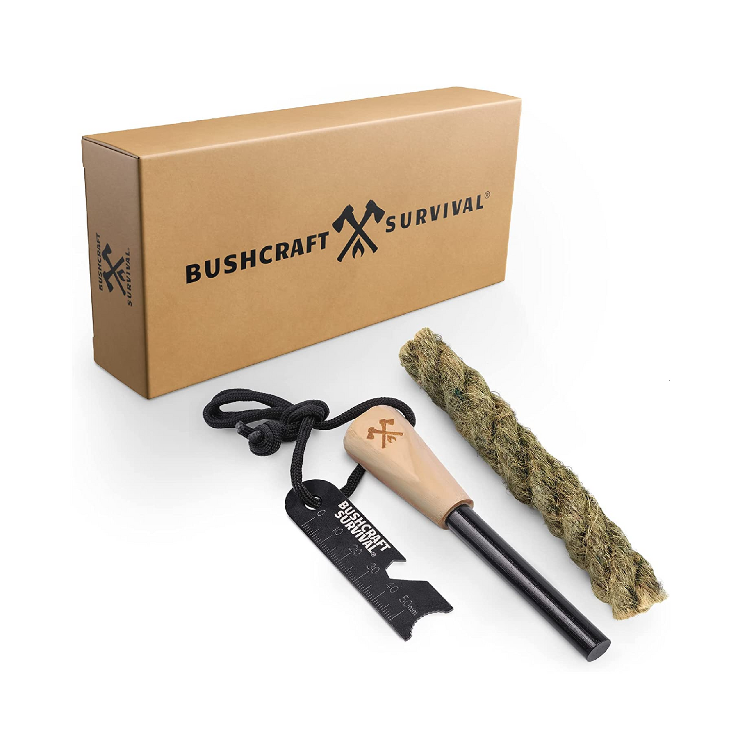 Bushcraft Survival Ferro Rod Fire Starter Kit