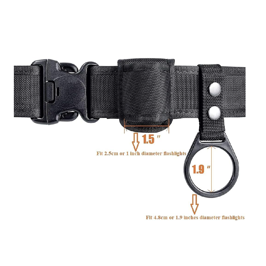 Compact Flashlight Holder (Open Top)+ Flashlight Ring Strap Holder