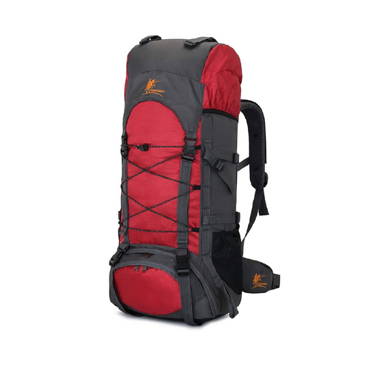 60L Camping Backpack with Rain Cover Red