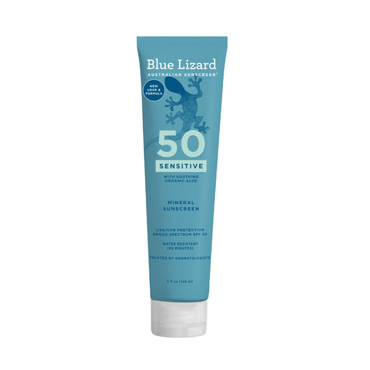 Blue Lizard Sensitive Mineral SPF 50 Sunscreen Lotion 5 Oz