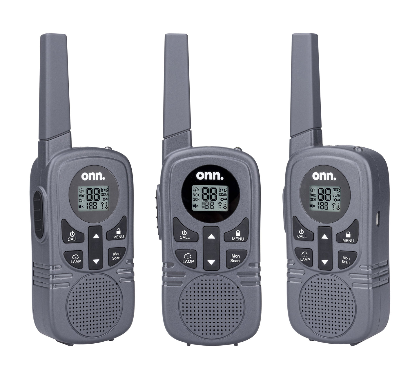 23 Mile Walkie Talkie 3 Pack with Two Way Radios, LED Light, 22 FRS Channel Options