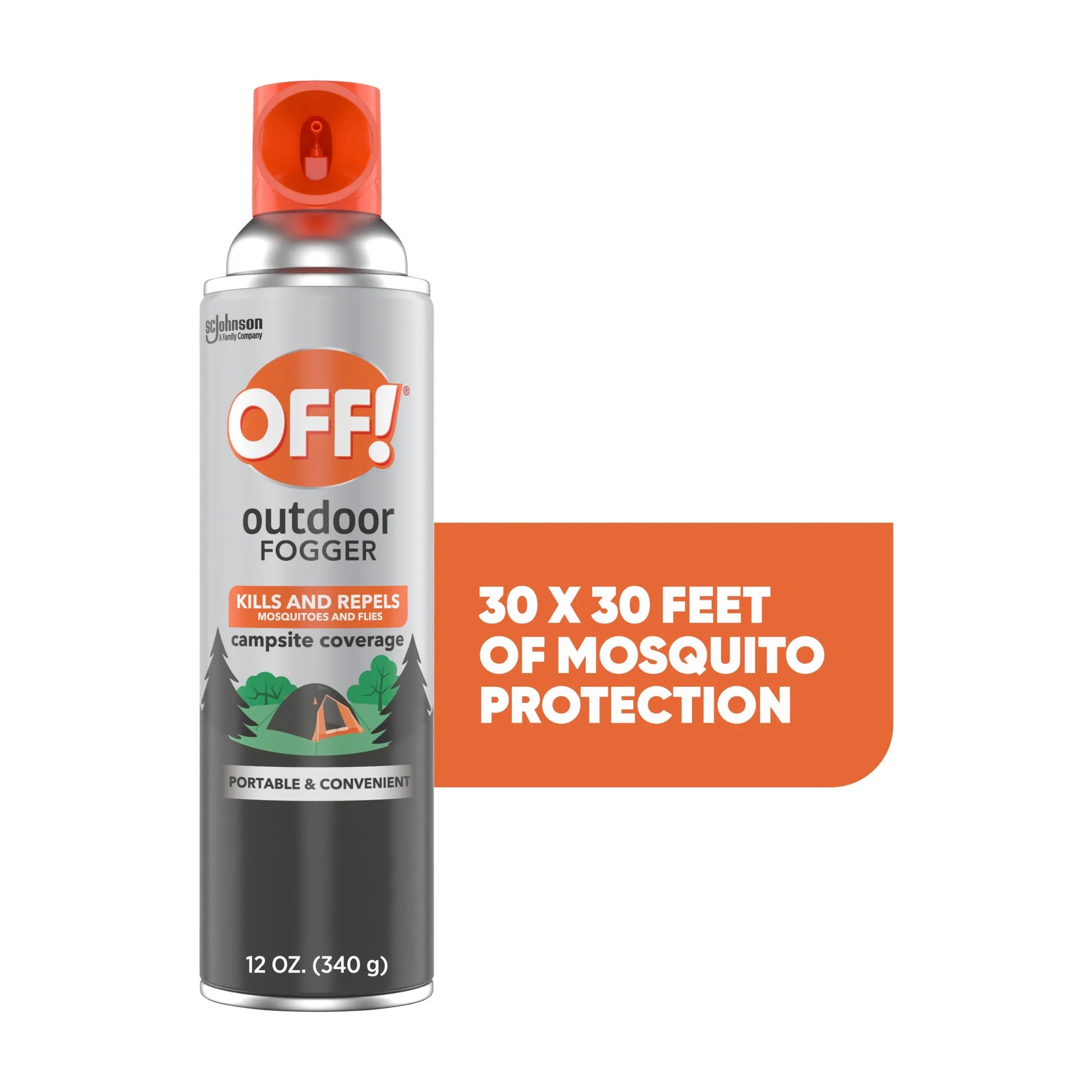 Outdoor Mosquito Fogger, Campsite Insecticide with up to 6 Hours of Protection, 12 Oz