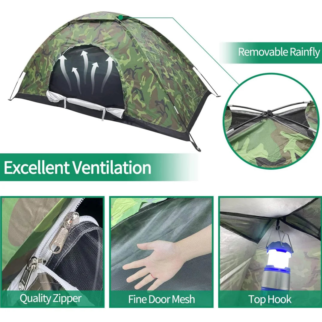 Outdoor Camouflage UV Waterproof One Person Tent for Camping Hiking, UV Tent, Camouflage Tent