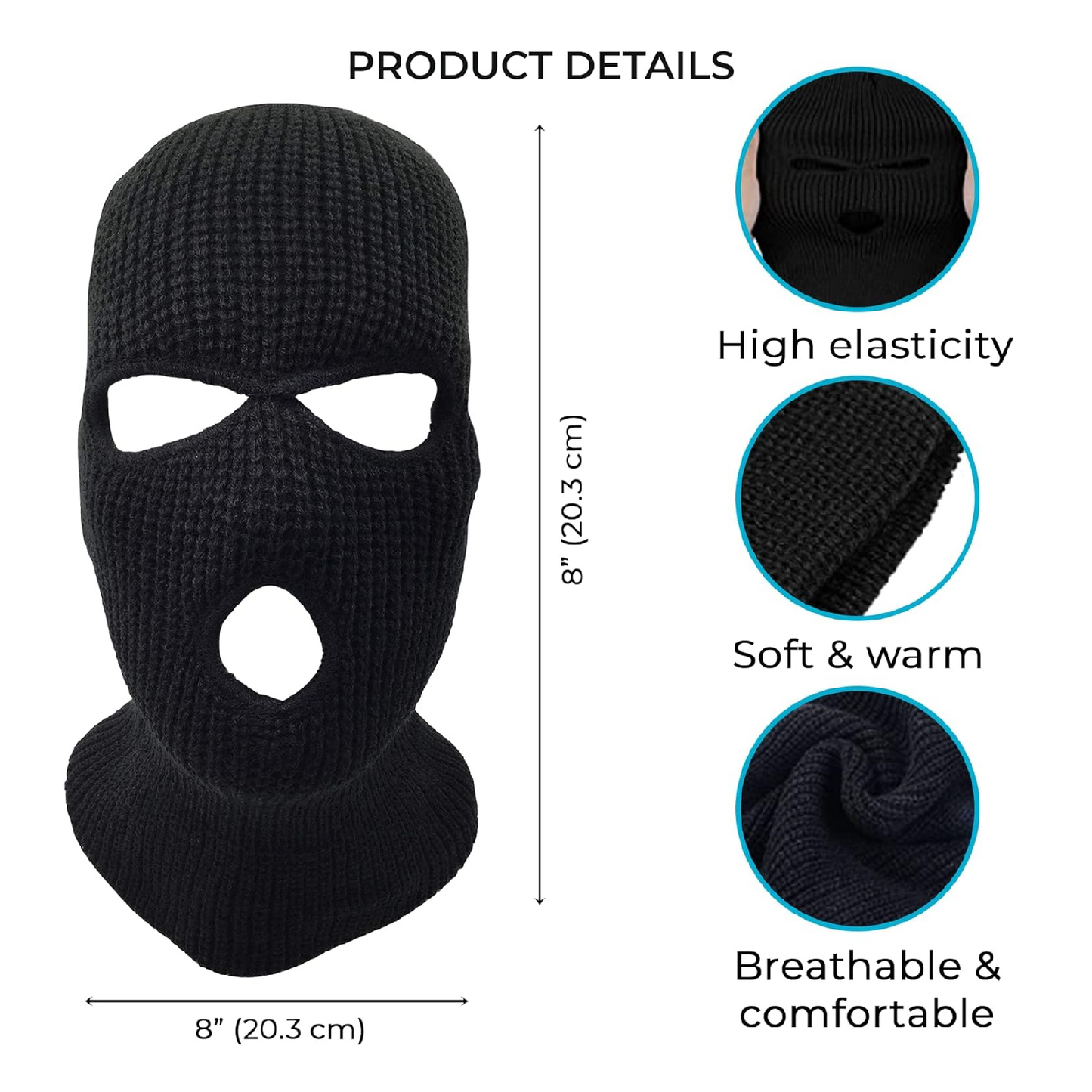 Knitted Full Face Mask Winter Balaclava