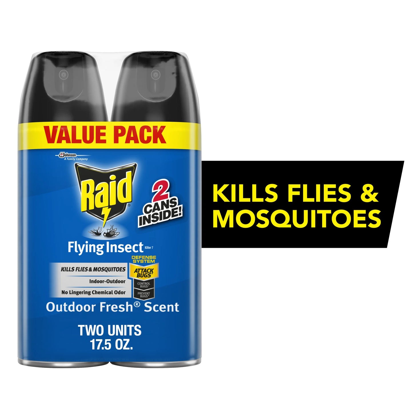 Flying Insect Killer Bug Spray 7, Get Rid of Flies & Other Bugs Indoors & Out, 15 Oz, 2 Count