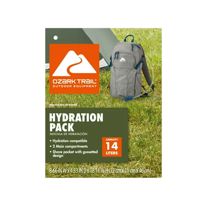 14L Ozark Trail Hydration Hiking Backpack