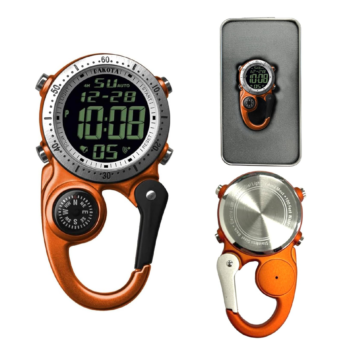 Dakota Tactical Digital Backpacker Clip Watch