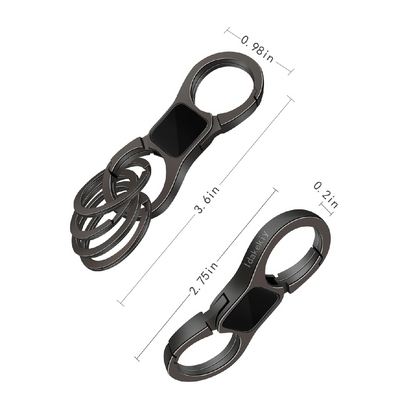 Key Chain Quick Release Spring with 4 Key Rings