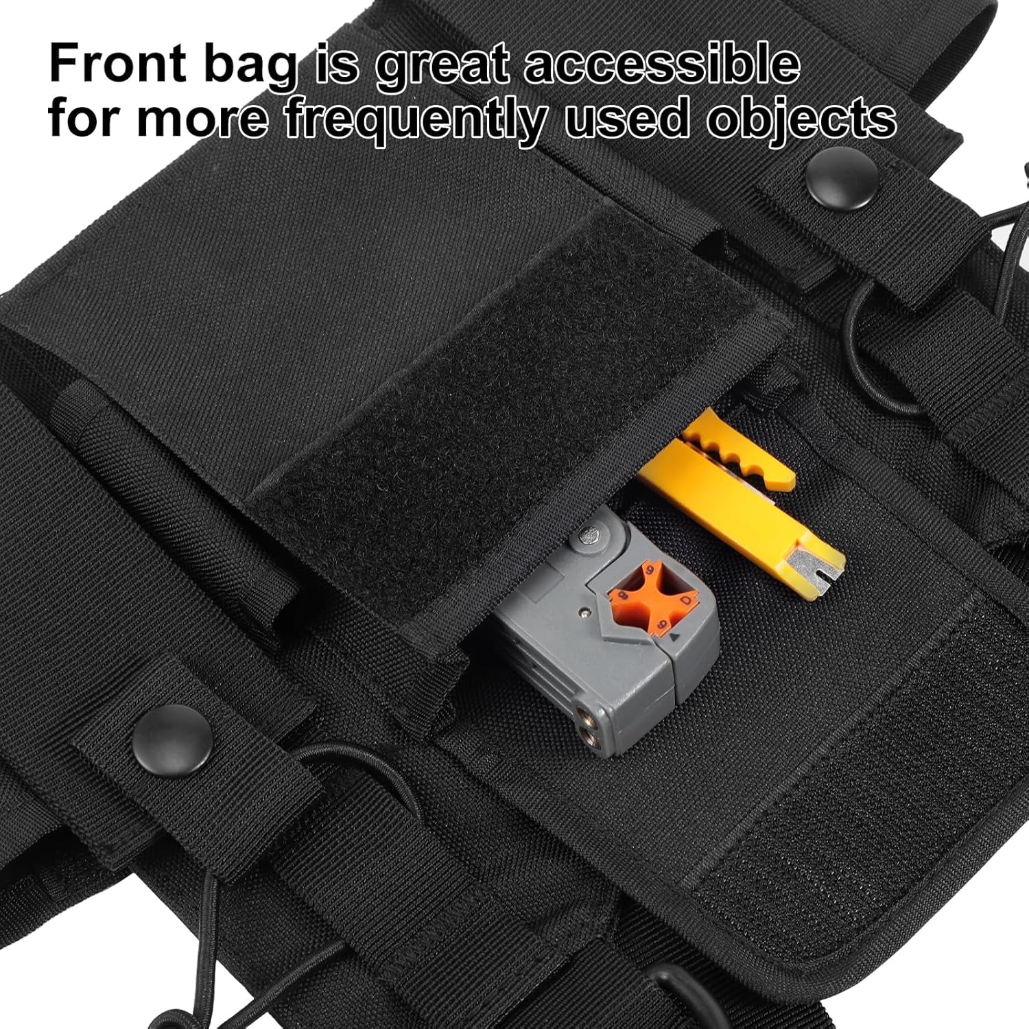 Radio Chest Harness Chest Front Pack Pouch Holster Vest Rig for Two Way Radio Walkie Talkie(Rescue Essentials)