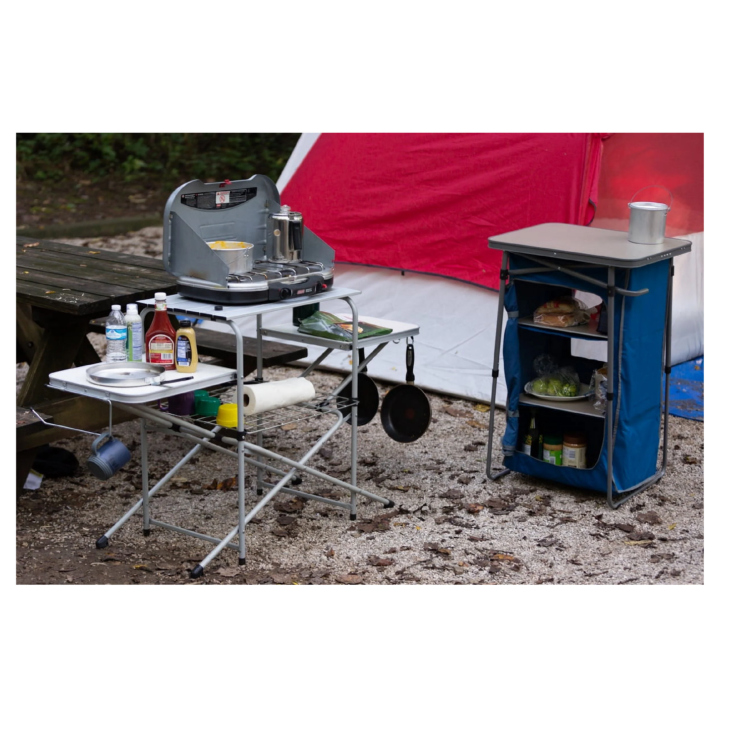 Ozark Trail Cooking Stand with Three Table Tops