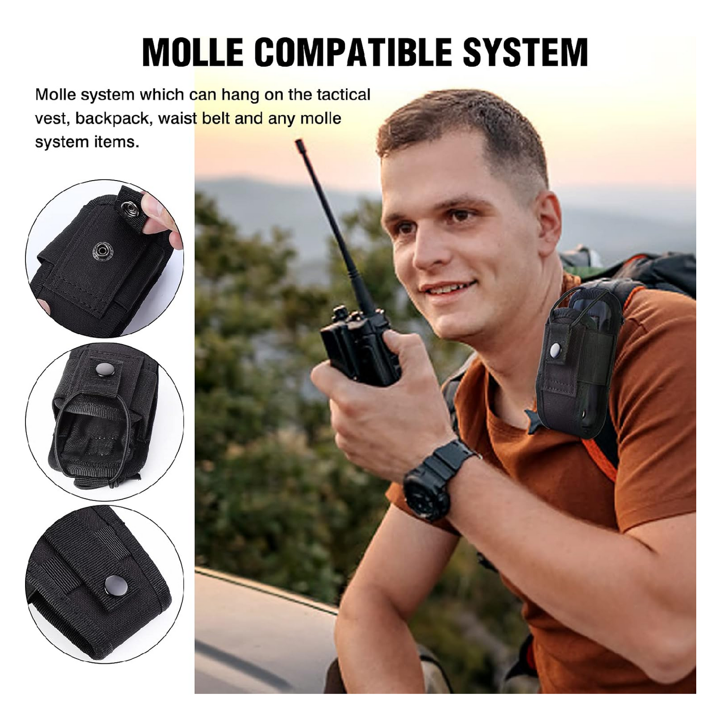 Molle Tactical Radio Holder Universal Radio Case