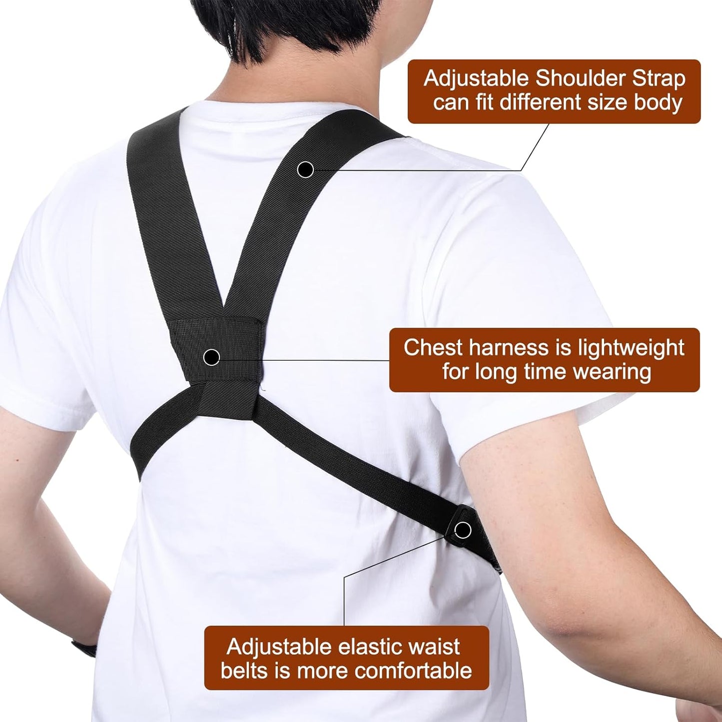 Radio Chest Harness Chest Front Pack Pouch Holster Vest Rig for Two Way Radio Walkie Talkie(Rescue Essentials)