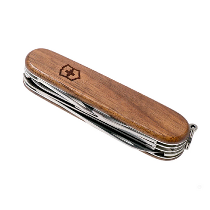 Swiss Folding Knife Victorinox Huntsman Wood